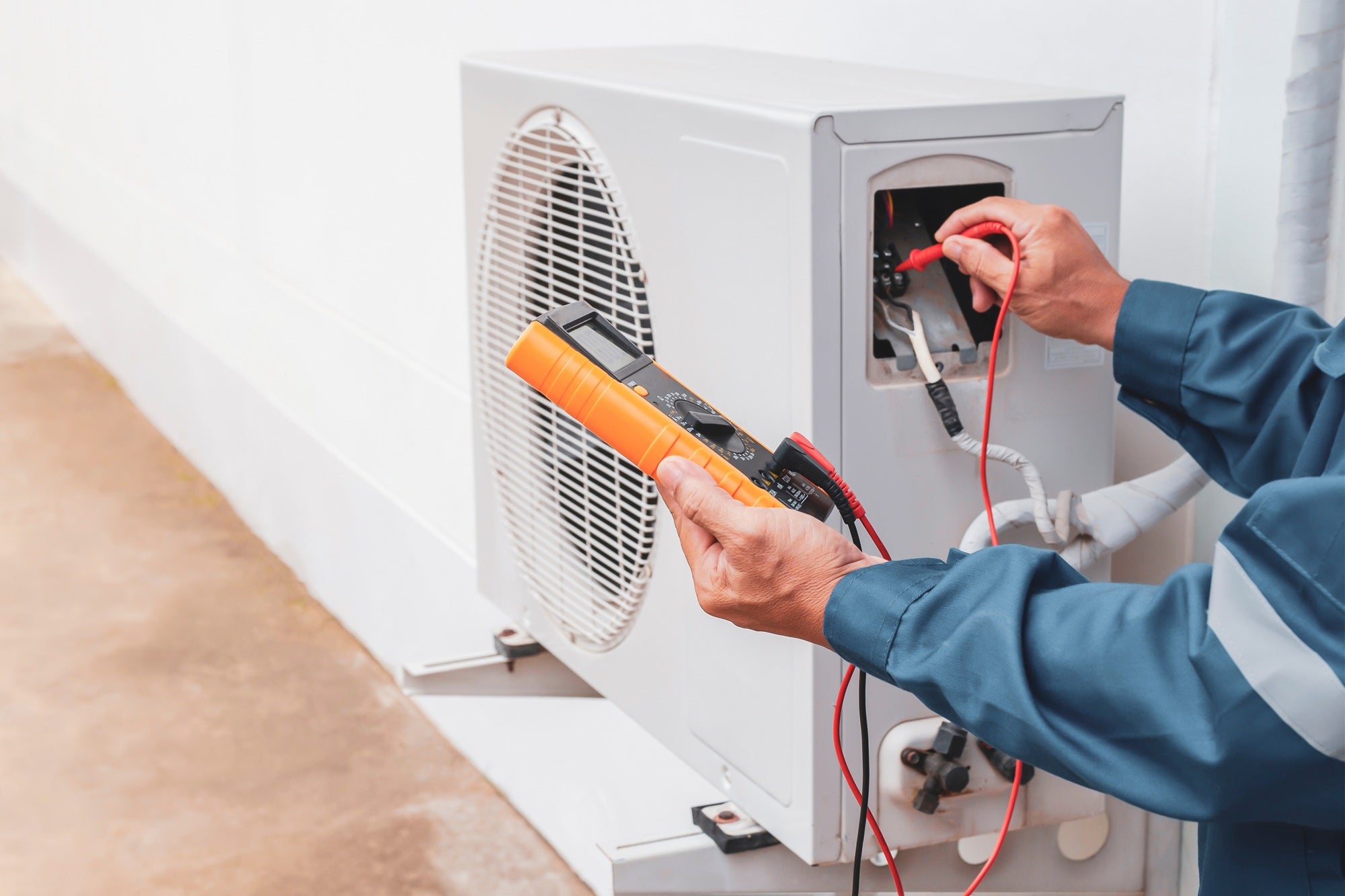  Technician checking HVAC