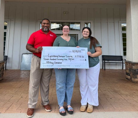 Hickey Plumbing, Air & Electrical Lynchburg Humane Society Donation
